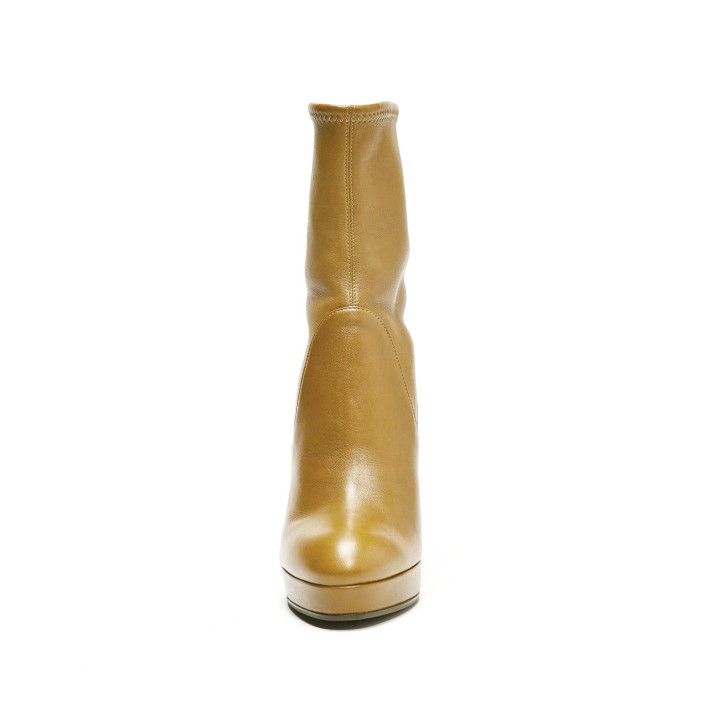 72040 BOOTS PATIN STRECH COGNAC SERGIO ROSSI