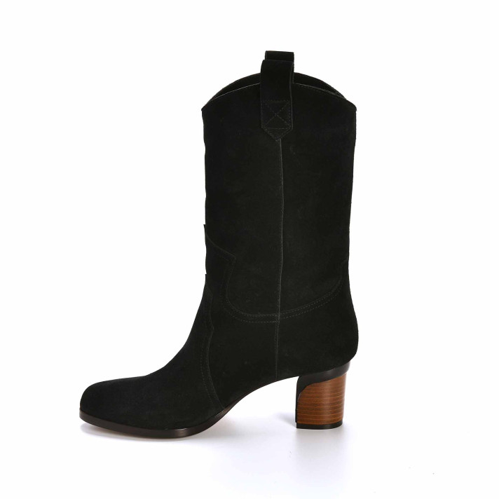 VIC MI-BOTTES NOIRES VIOLET TOMAS