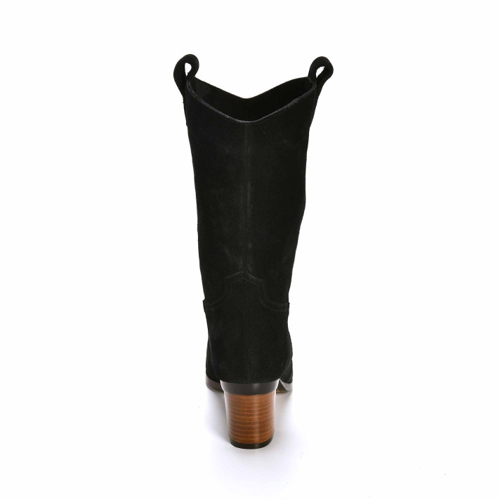 VIC MI-BOTTES NOIRES VIOLET TOMAS