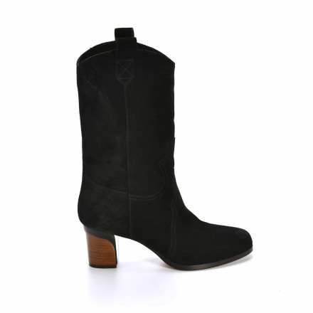 VIC MI-BOTTES NOIRES VIOLET TOMAS