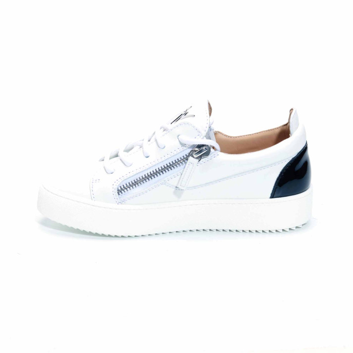 BIREL BLANC/NOIR  ZIP ARGENT GIUSEPPE ZANOTTI