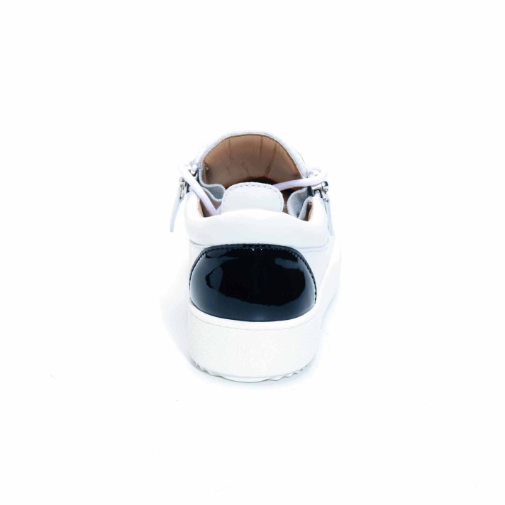 BIREL BLANC/NOIR  ZIP ARGENT GIUSEPPE ZANOTTI