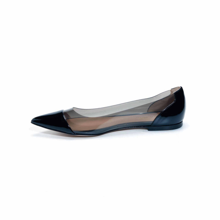 PLEXI FLAT BALLERINES GLASS FUME  GIANVITO ROSSI