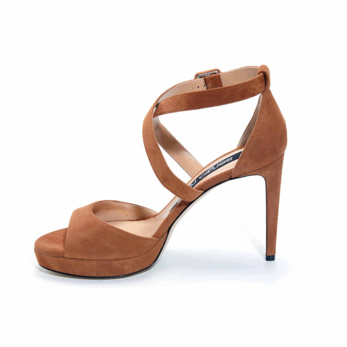 A94390 SANDALES PLATEAU COGNAC SERGIO ROSSI
