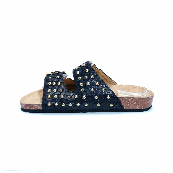 ODETTE NOIRES PYTHON CLOUS DORES CLARIS VIROT