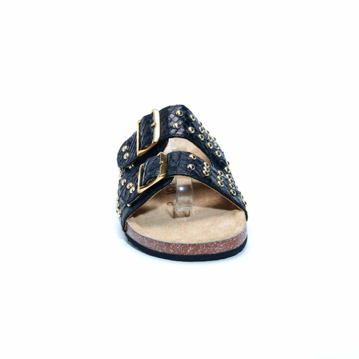 ODETTE NOIRES PYTHON CLOUS DORES CLARIS VIROT