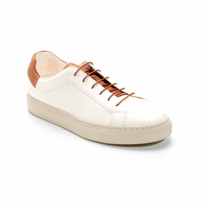 71000 BASKETS BLANC /CAMEL STURLINI