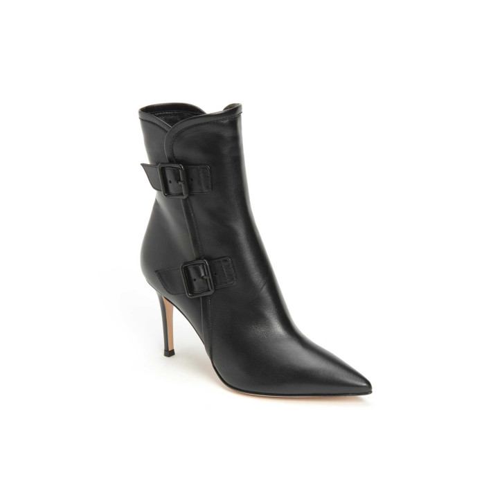 G73529 BOTTINE TALON NOIRE PATTES GIANVITO ROSSI