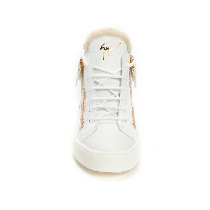 BASKETS KRISS BLANCHES FOURREES GIUSEPPE ZANOTTI
