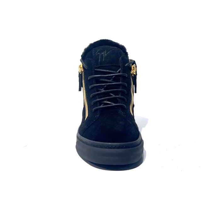 BASKETS KRISS FOURREES NOIRES GIUSEPPE ZANOTTI