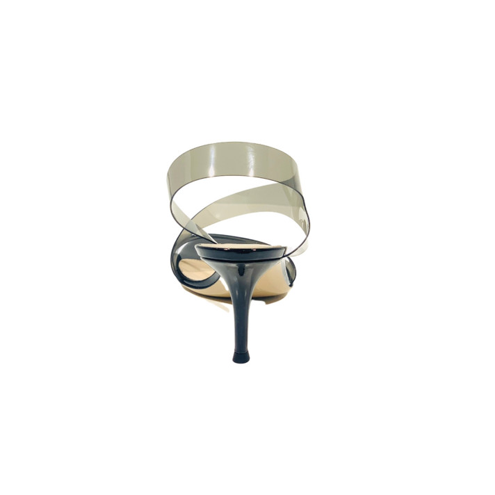 METROPOLIS 70 GLASS FUME SANDALES GIANVITO ROSSI