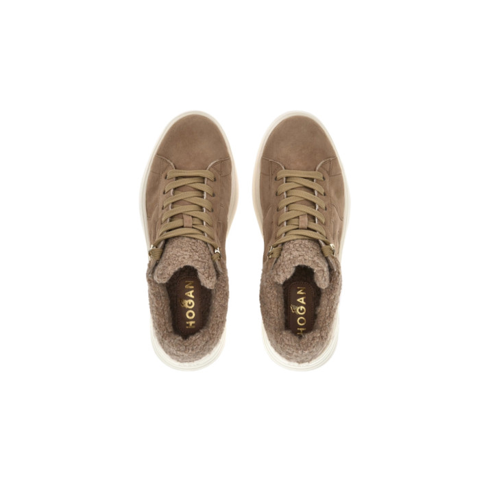 HXW5620 SNEAKERS REBEL BEIGE FOURREES HOGAN