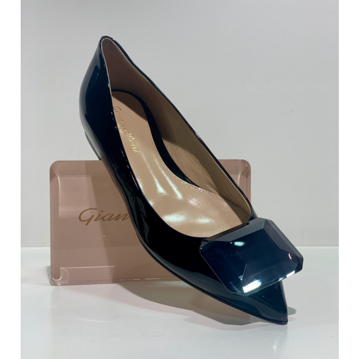 JAIPUR PUMP BALLERINE NOIR VERNIS GIANVITO ROSSI