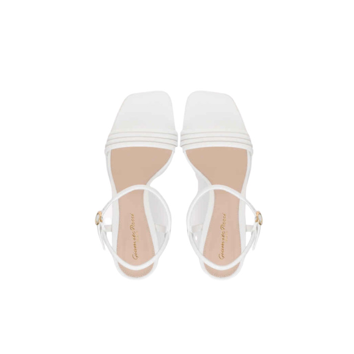 LENA SANDALES COMPENSEES BLANC GIANVITO ROSSI