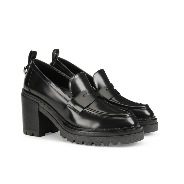 BO101 MOCASSINS NOIRS SERGIO ROSSI