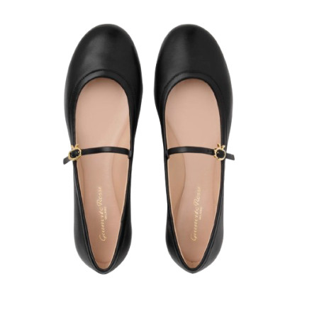 CARLA BALLERINES NAPPA BLACK GIANVITO ROSSI