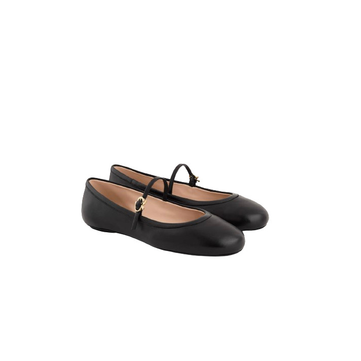 CARLA BALLERINES NAPPA BLACK GIANVITO ROSSI