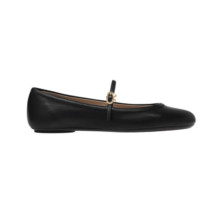 CARLA BALLERINES NAPPA BLACK GIANVITO ROSSI