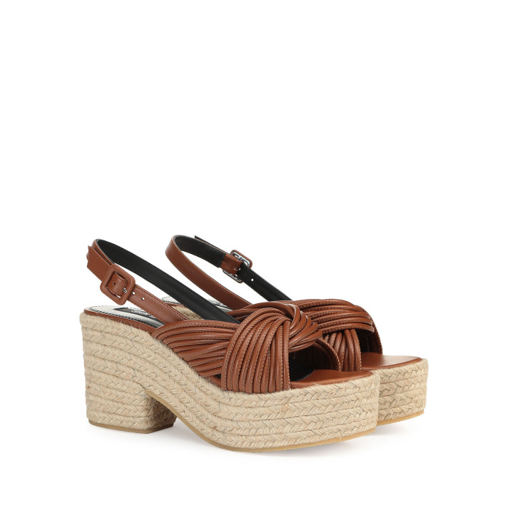 ARIDA SANDALE SEVENTY COGNAC SERGIO ROSSI