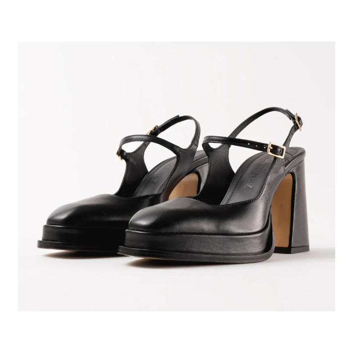 CLAUDIA SANDALE NOIR SOULIERS MARTINEZ