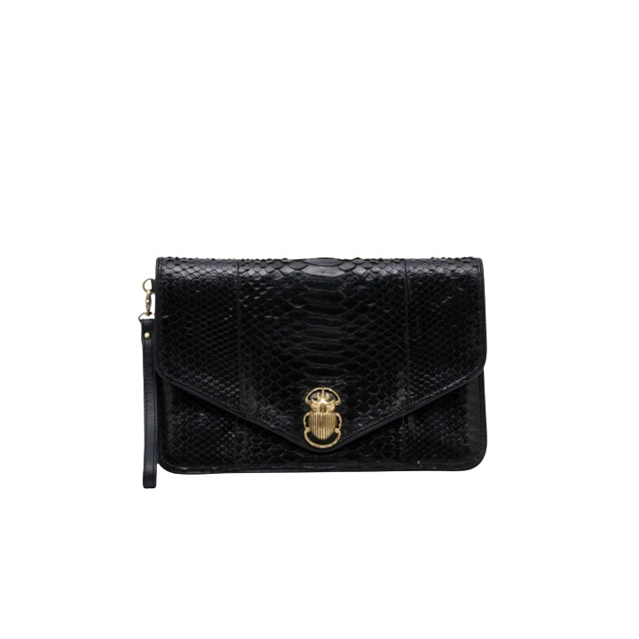 POCHETTE PYTHON ALICIA NOIR CLARIS VIROT
