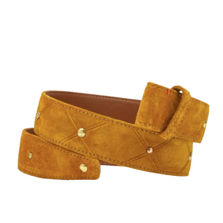 CEINTURE SUEDE AMBRE CLOUTEE CLARIS VIROT