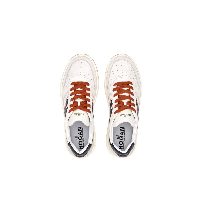 HXM 6300 SNEAKERS HOMME BLANC/NAVY/ORANGE HOGAN
