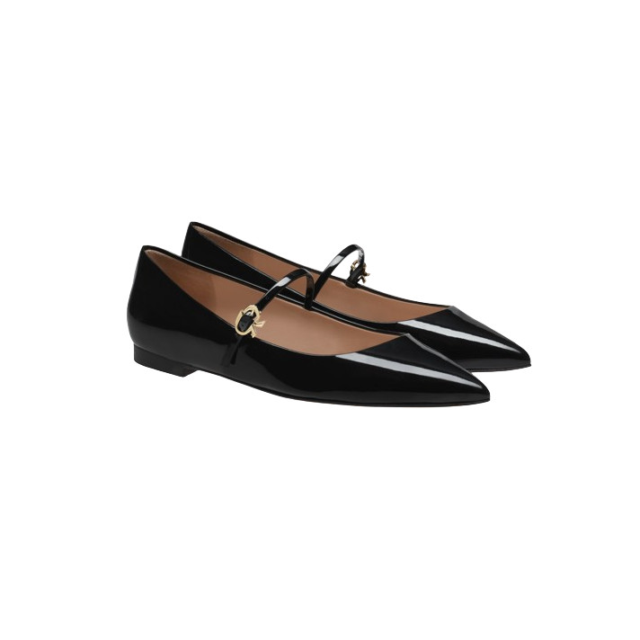 RIBBON JANE VERNIS NOIR GIANVITO ROSSI