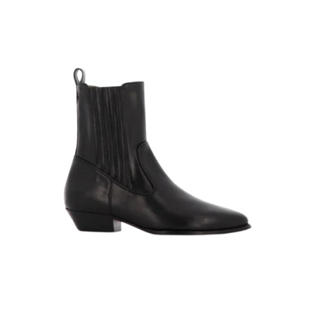 BOTTINE ABBEY  CUIR NOIR SOCQUE PARIS