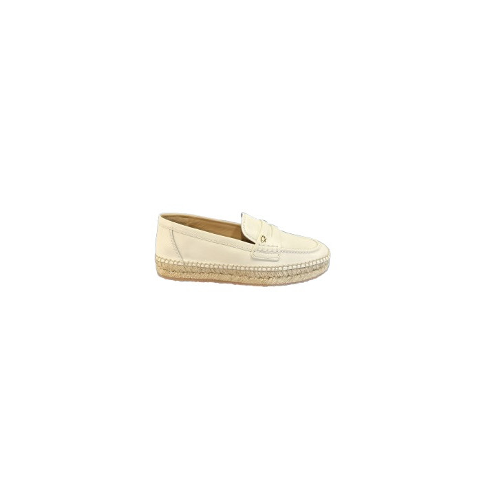 LIDO MOC CORDE CUIR BLANC GIANVITO ROSSI