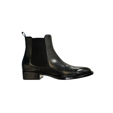 BOTTINE SR471203 CUIR FOULARD NOIR SARTORE