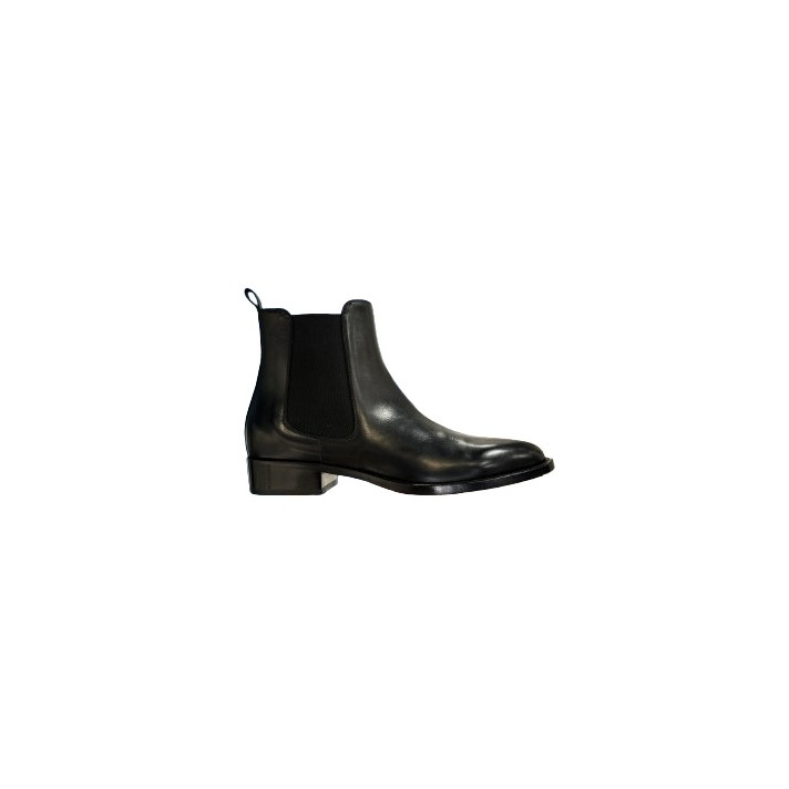 BOTTINE SR471203 CUIR FOULARD NOIR SARTORE