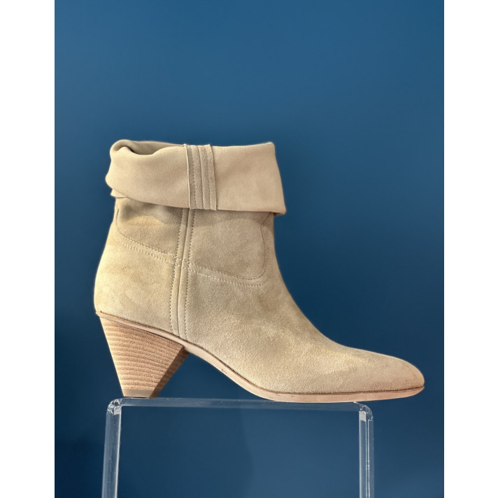 BOTTINE SR471403 CUIR VELOURS ÉCRU SARTORE