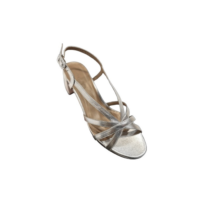 PEARL SANDALES METAL ARGENT PARALLELE
