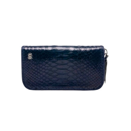 PORTEFEUILLE BOB PYTHON NAVY CLARIS VIROT