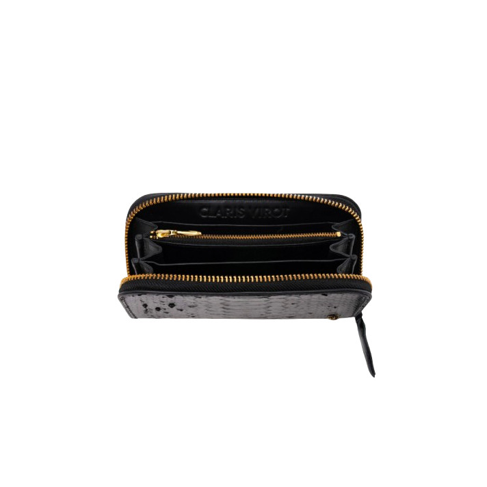 PORTEFEUILLE BOB PYTHON BLACK CLARIS VIROT