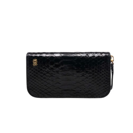 PORTEFEUILLE BOB PYTHON BLACK CLARIS VIROT