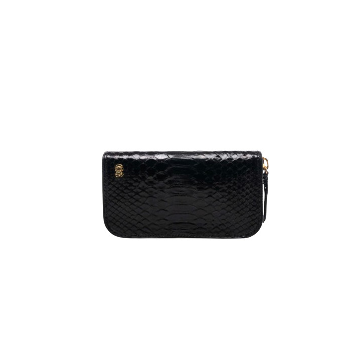 PORTEFEUILLE BOB PYTHON BLACK CLARIS VIROT
