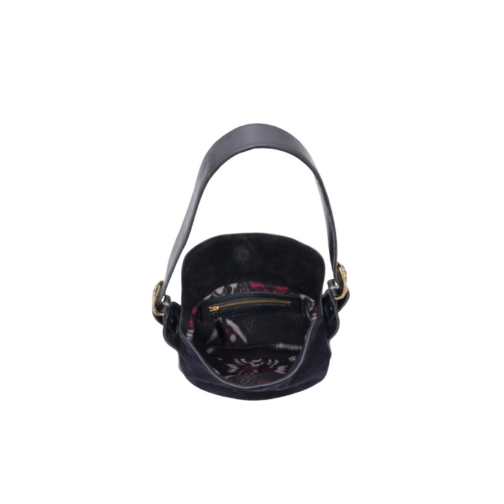 SAC ESTELLE VEAU VELOURS NOIR CLARIS VIROT
