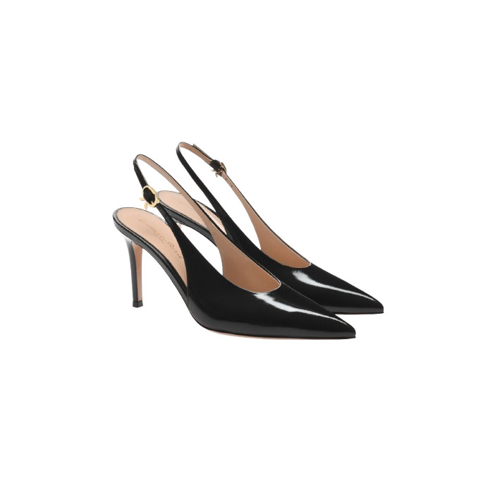 ROBBIE SLING VERNIS 85 NOIR GIANVITO ROSSI