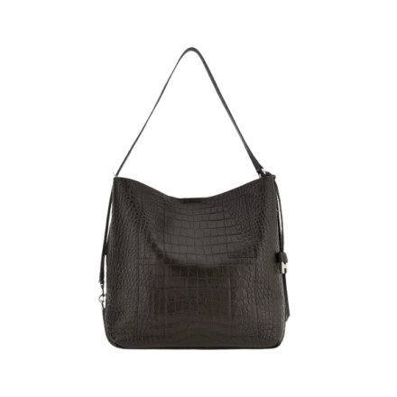SAC HOBO EFFET CROCO CHOCO HOGAN