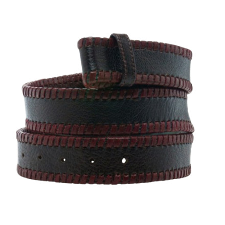 CEINTURE VEAU VELOUR SEKHMET BRODE BORDEAUX CLARIS VIROT