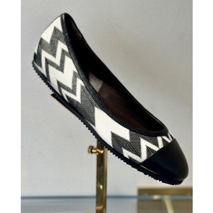 JILL FLAT BALLERINA RASCHEL OPTICAL BLC NO MISSONI