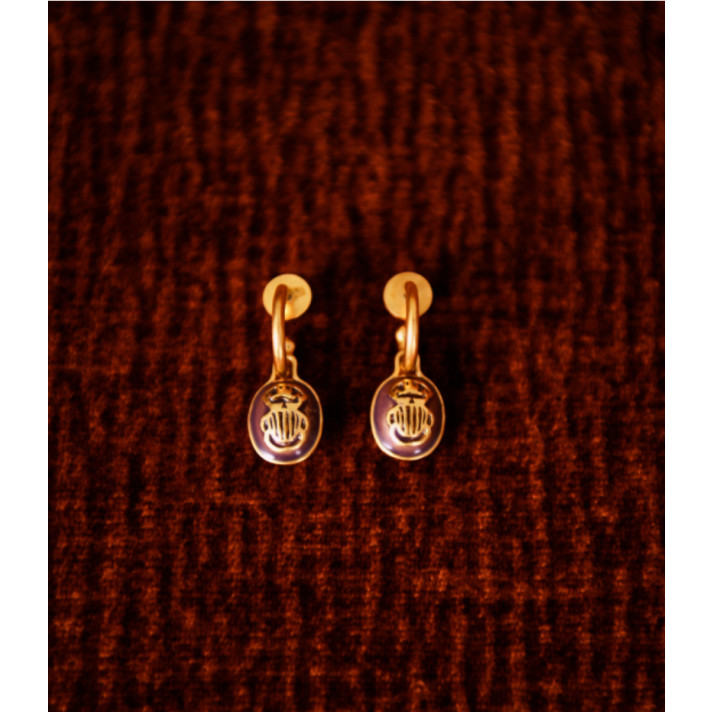 BOUCLES D'OREILLES CREOLE DORE CLARIS VIROT