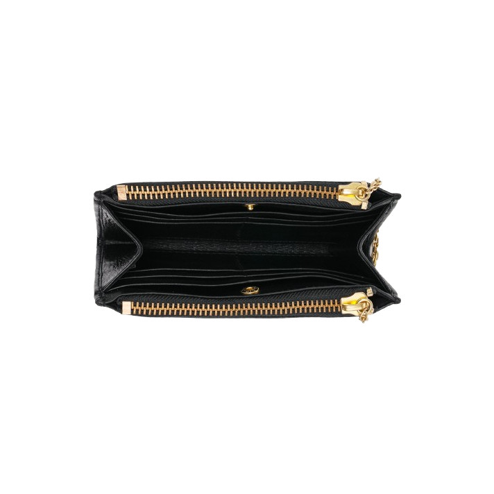 ACHILLE PORTE MONNAIE CUIR NOIR CLARIS VIROT