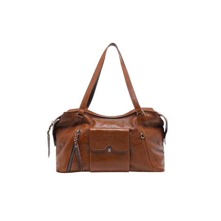 SAC JUNO CUIR TABAC CLARIS VIROT
