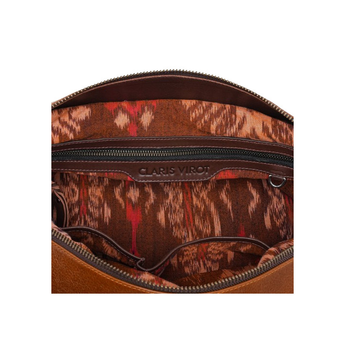 SAC JUNO CUIR TABAC CLARIS VIROT