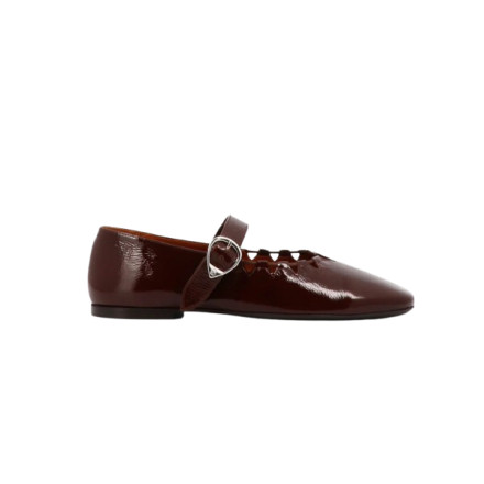 GINGER BALLERINE CHOCOLAT VERNIS SOCQUE PARIS