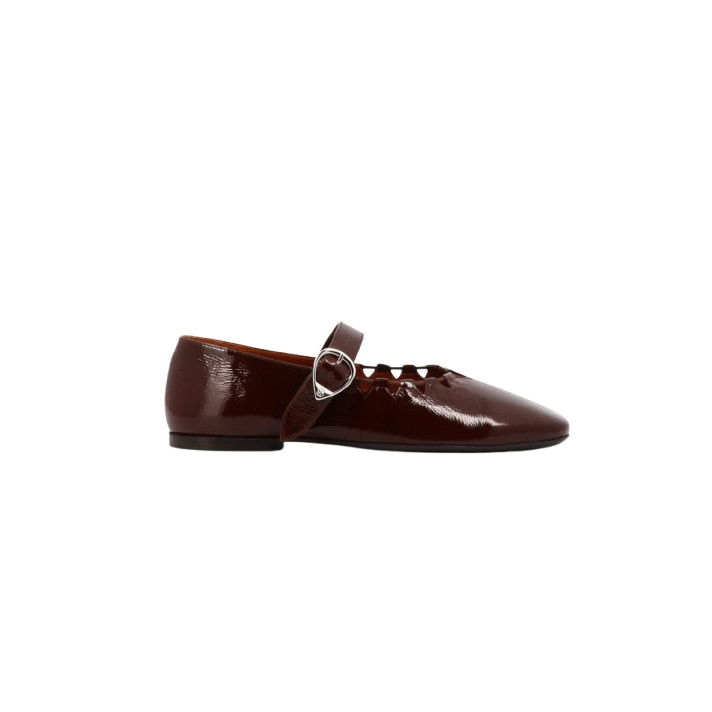 GINGER BALLERINE CHOCOLAT VERNIS SOCQUE PARIS