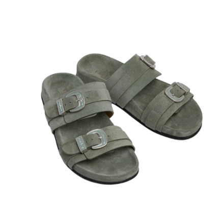 MULE SR474102 CUIR VELOURS OLIVE SARTORE